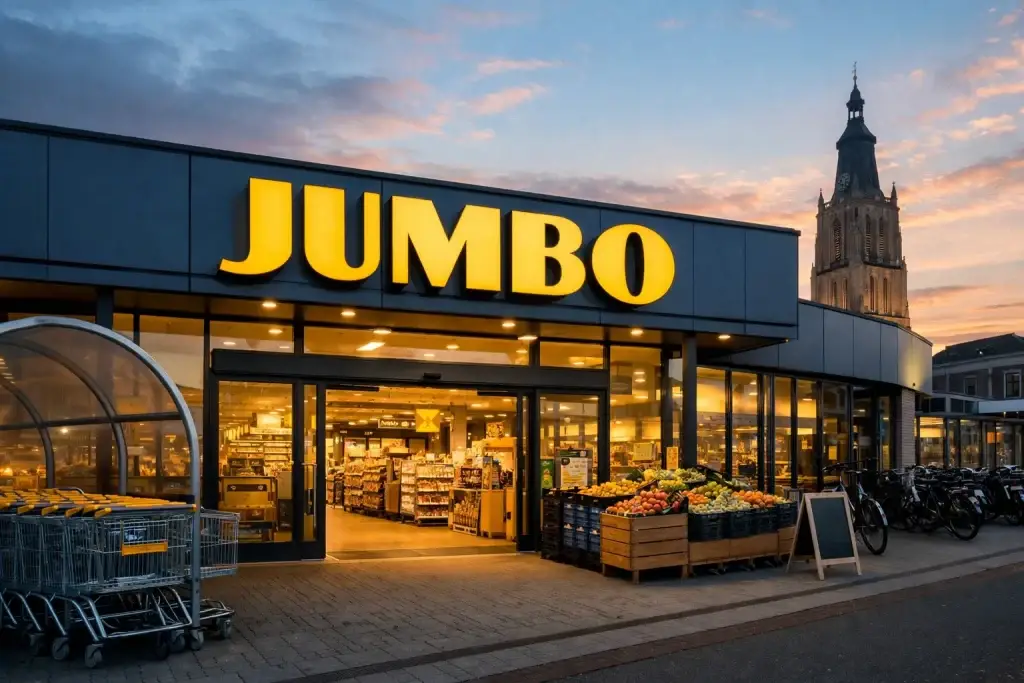 Buitenaanzicht van een Jumbo supermarkt in Doetinchem
