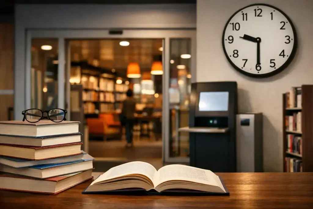 Ingang van de bibliotheek in Doetinchem overdag