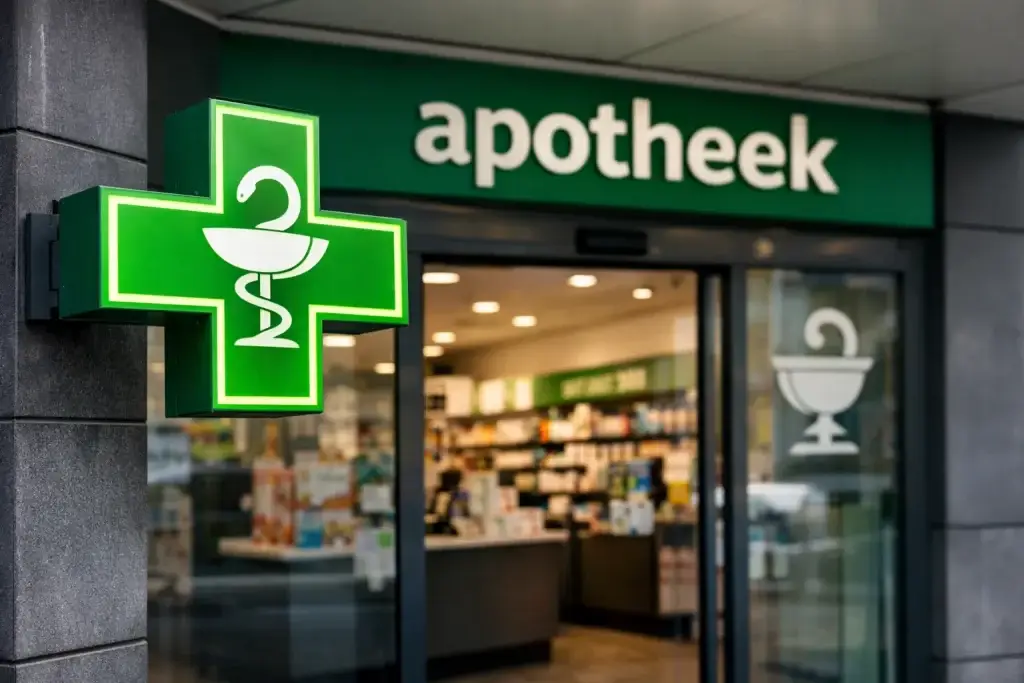 Apotheek in Doetinchem met openingstijdenbord buiten